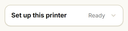 Set up this printer says Ready