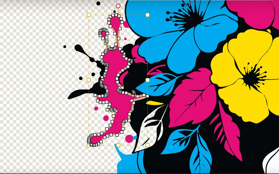Design RIP: Trace to vector, a traced piece open in the node editor, in the app